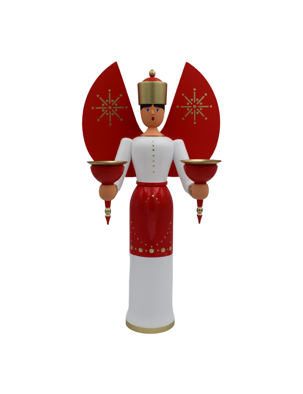 Lichterengel 29 cm, farbig, rot